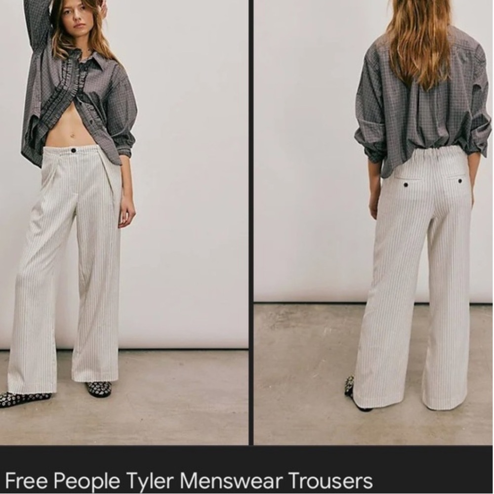 Free People Tyler Menswear Trousers Pants - Picture 7 of 14